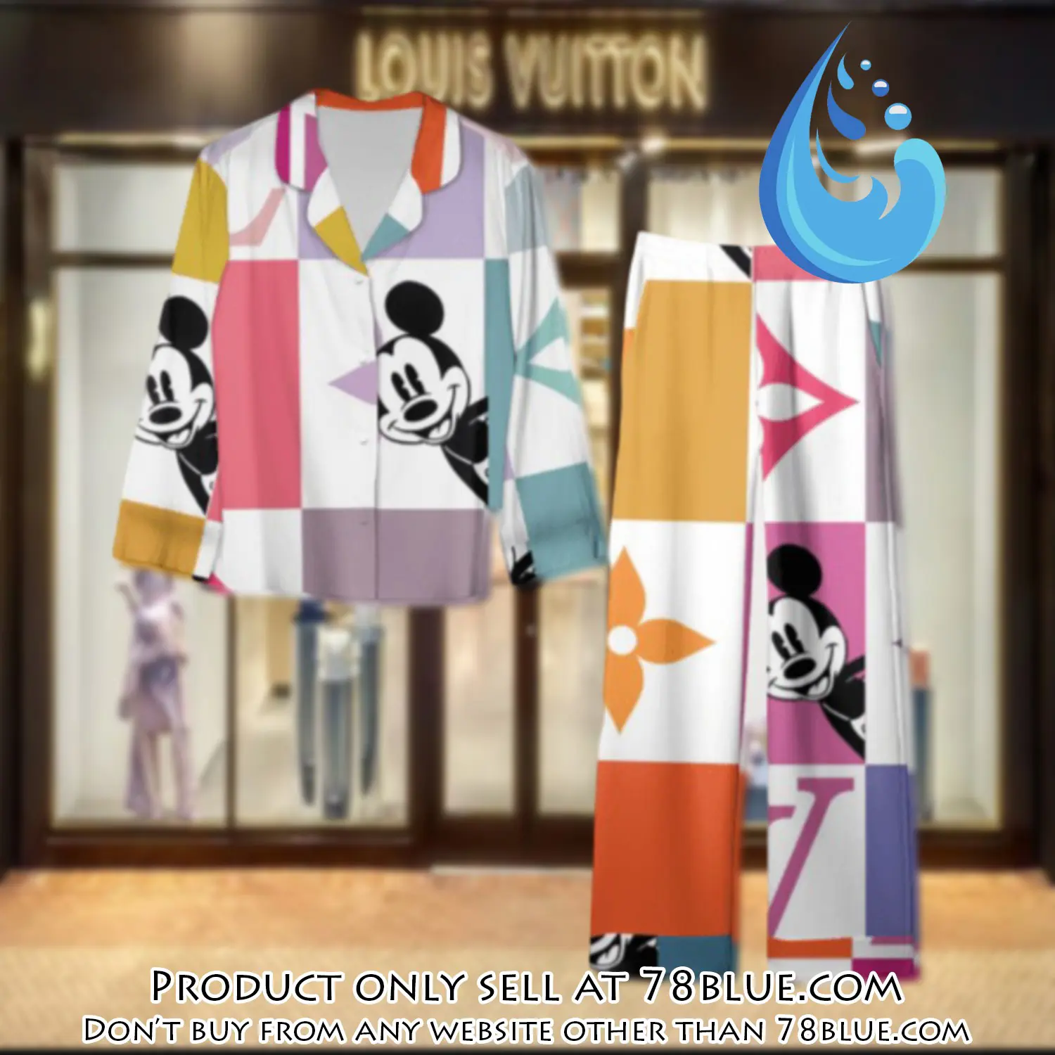 Trending luxury lv satin pajama set pjs1111 78b2022577